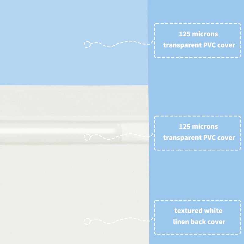 RAYSON TBC3-25-W Thermal Binding Covers, 1/8", PVC Transparent Front Cover and Glossy White Back Cover, Holds 28 Sheets, 25 Pack - Image 3
